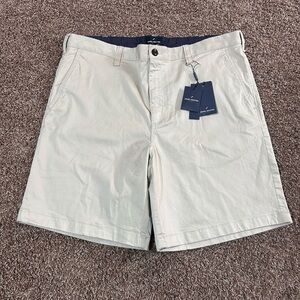 Daniel Hechter Cream Flat Front Shorts